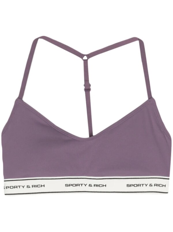 Sporty & Rich brassière de sport à logo en relief - Violet