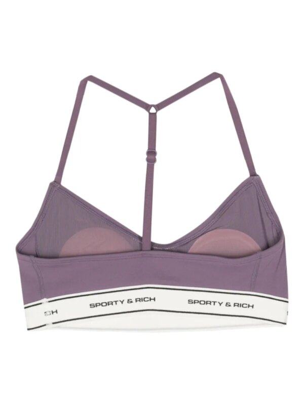 Sporty & Rich Sport-bralette met logo - Paars
