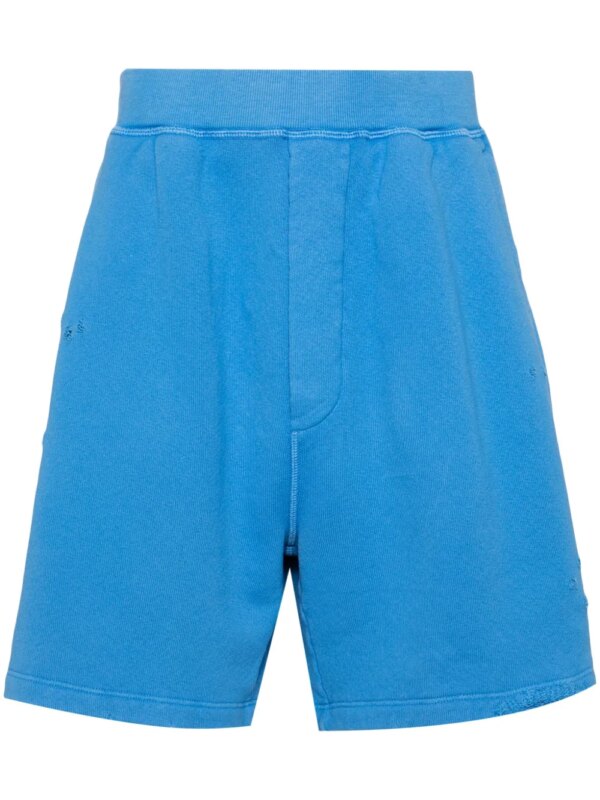 DSQUARED2 short en coton à logo imprimé - Bleu
