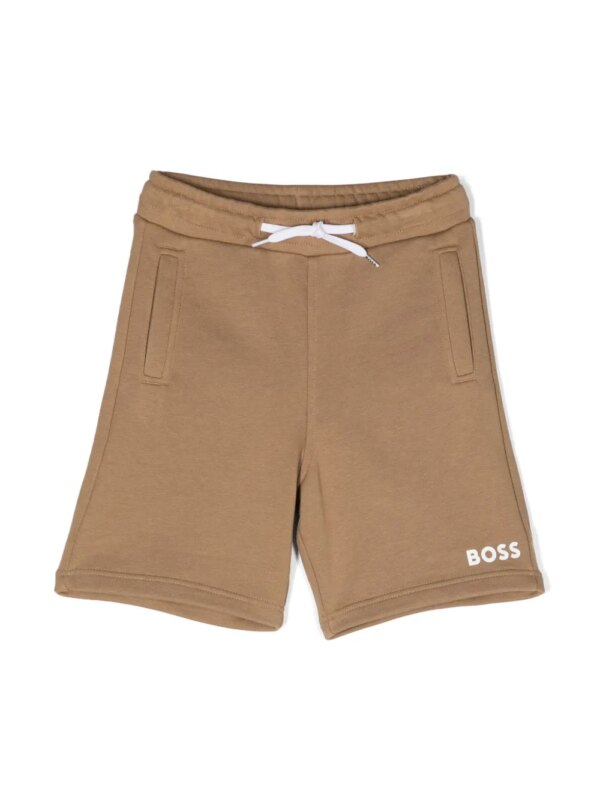 BOSS Kidswear short de sport à logo imprimé - Tons neutres