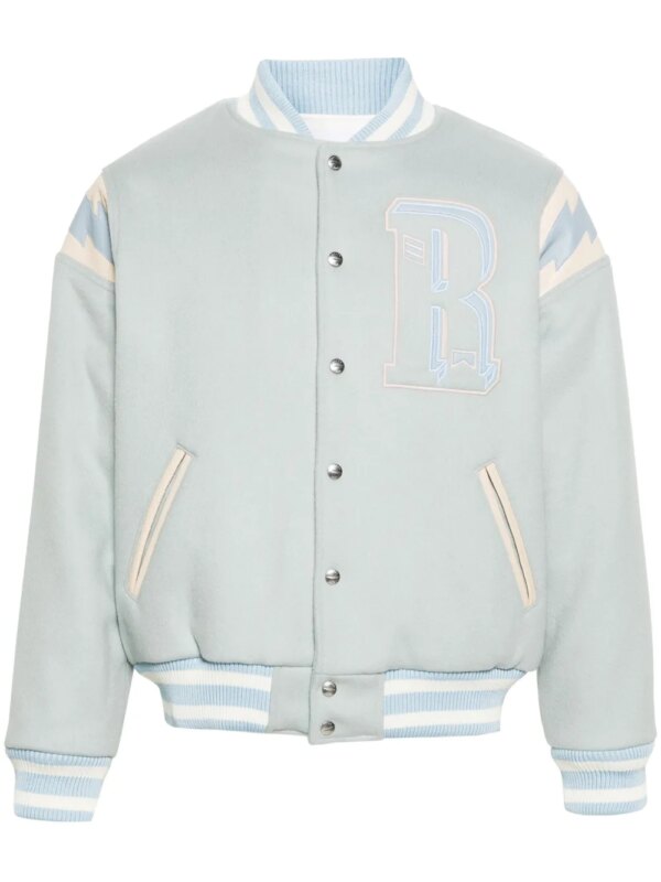 RHUDE veste teddy Lightning en laine mélangée - Bleu