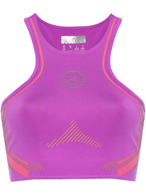 adidas by Stella McCartney haut crop à manches détachables - Violet
