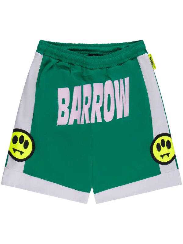 BARROW short de sport à logo imprimé - Vert