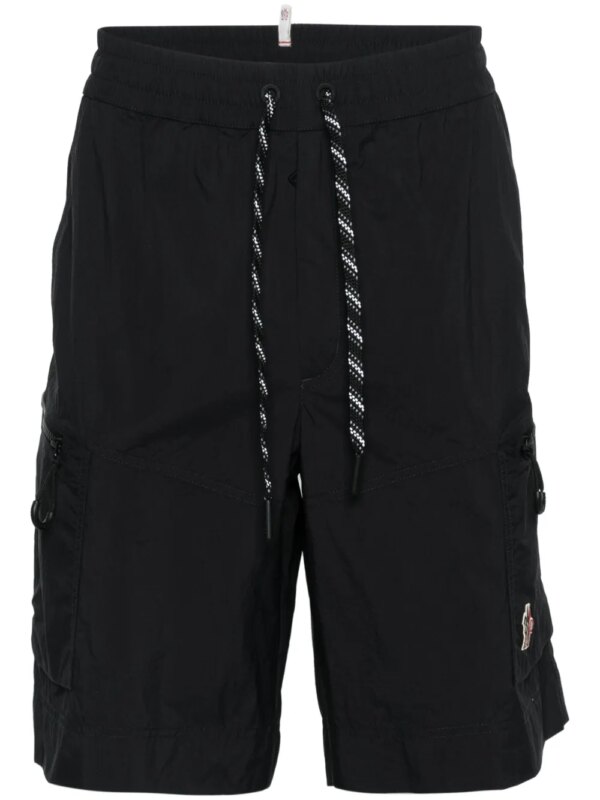 Moncler Grenoble short à logo appliqué - Noir