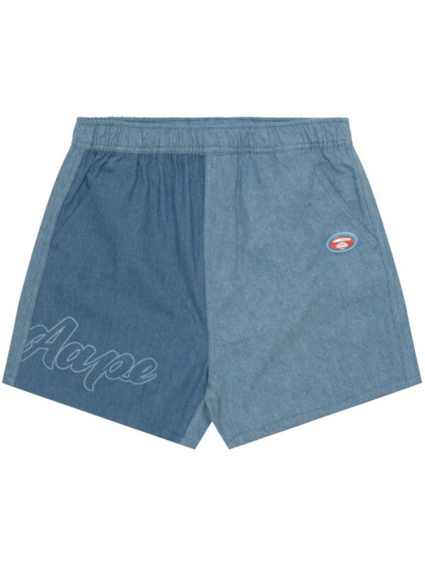 AAPE BY *A BATHING APE® short de sport à design colour block - Bleu