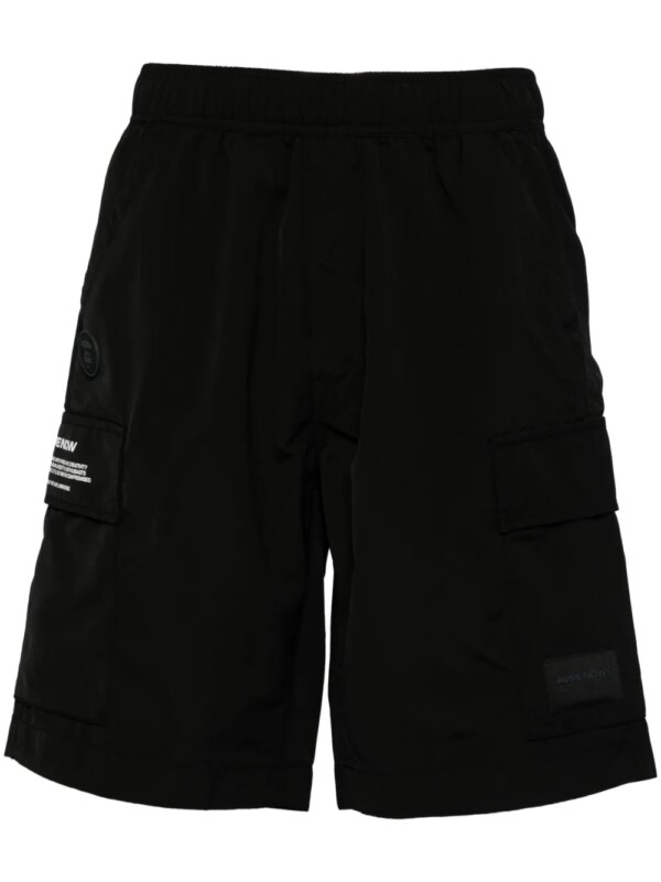 AAPE BY *A BATHING APE® short cargo à logo appliqué - Noir