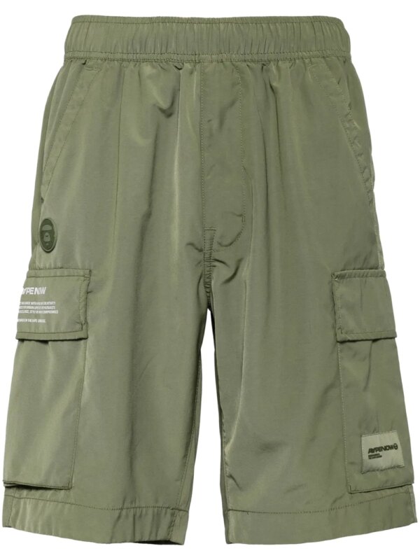 AAPE BY *A BATHING APE® short cargo à logo appliqué - Vert