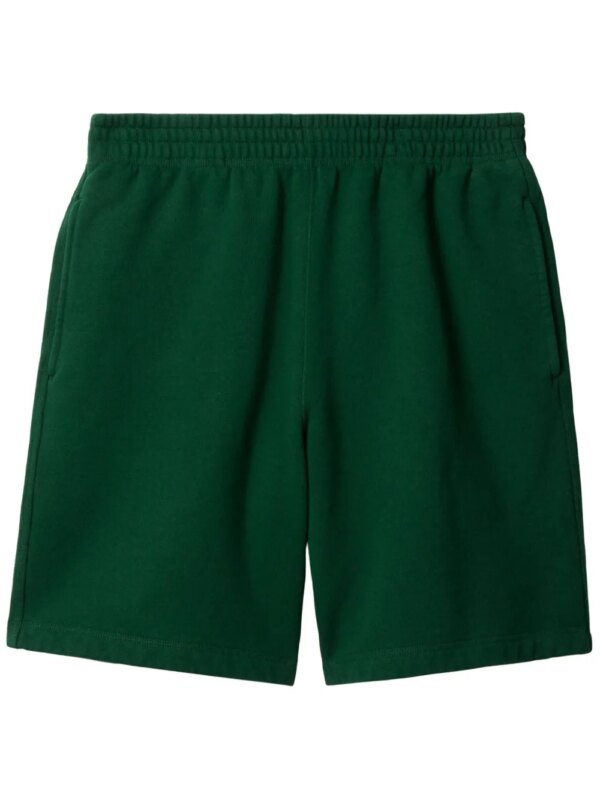 Burberry short de sport en coton à patch logo - Vert