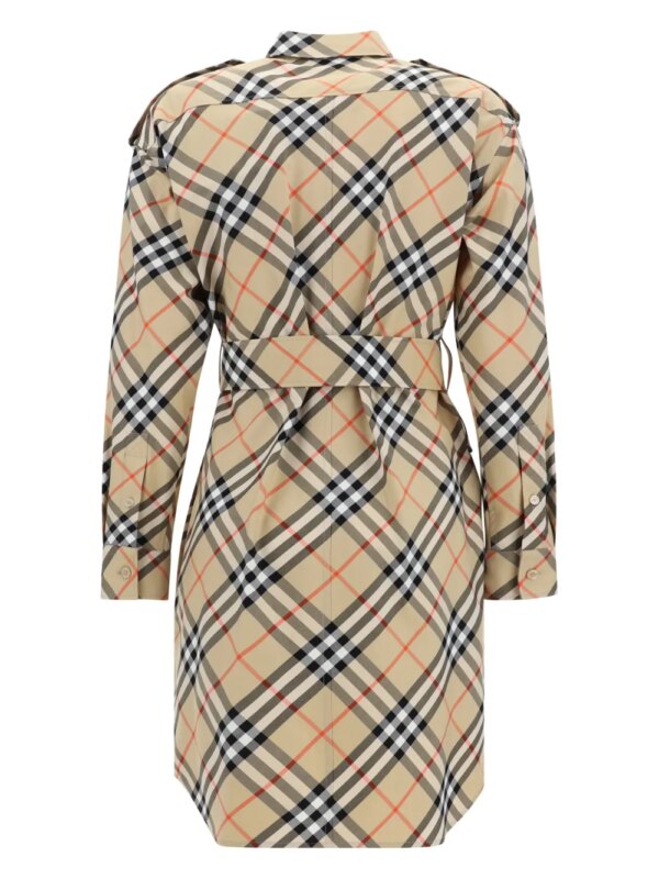 Burberry Vintage check katoenen blousejurk - Bruin