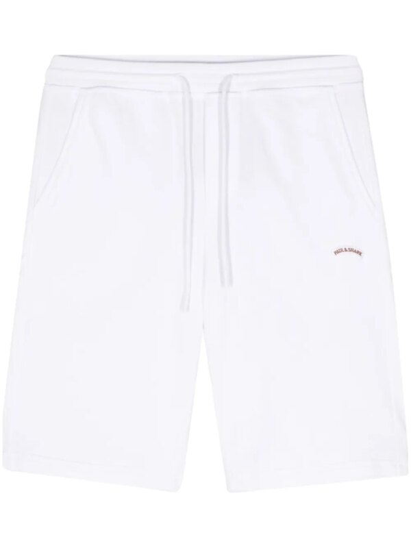 Paul & Shark short en coton à logo brodé - Blanc