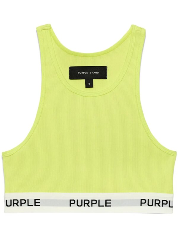 Purple Brand brassière de sport à bande logo - Vert
