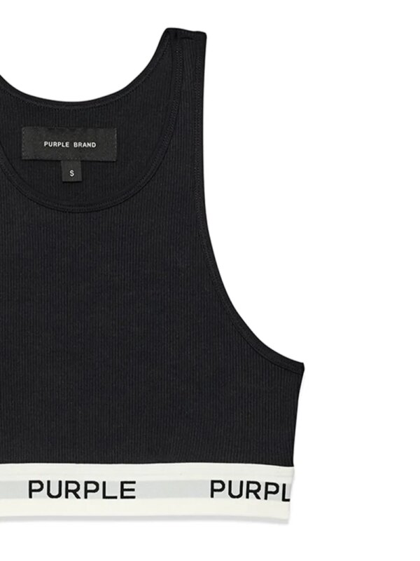 Purple Brand Sport-bh met logoband - Zwart