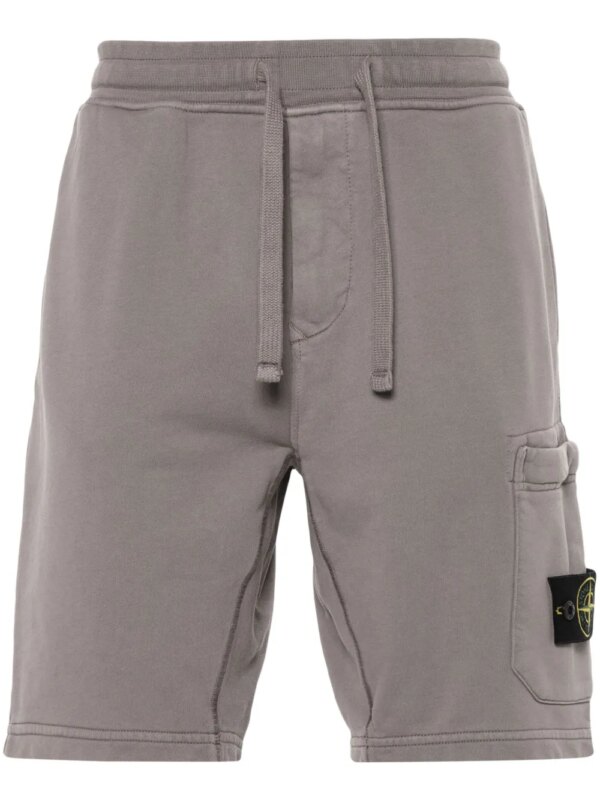 Stone Island pantalon cargo à patch Compass - Marron