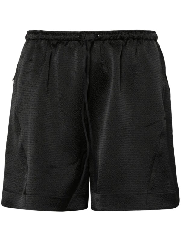 Y-3 short de sport en seersucker - Noir