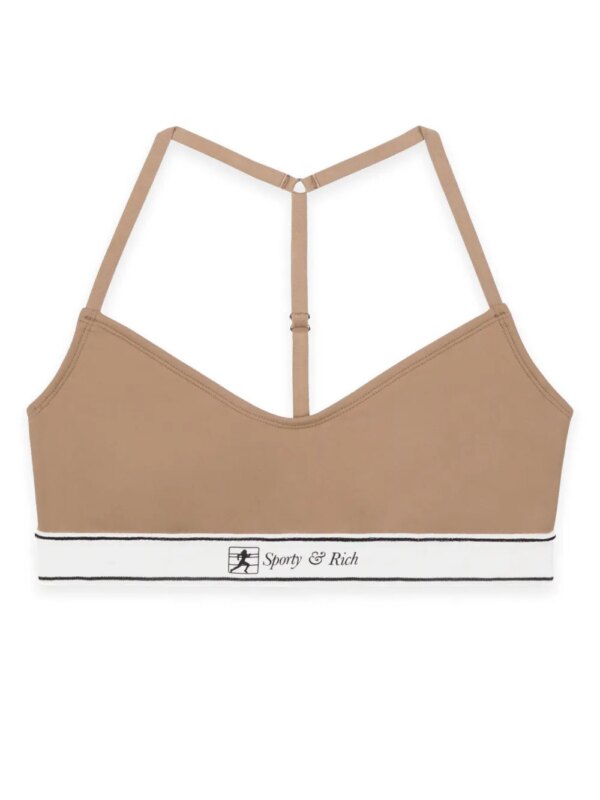 Sporty & Rich brassière de sport Runner Script - Marron