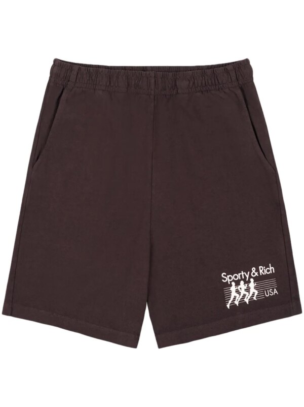 Sporty & Rich short de sport Trio - Marron
