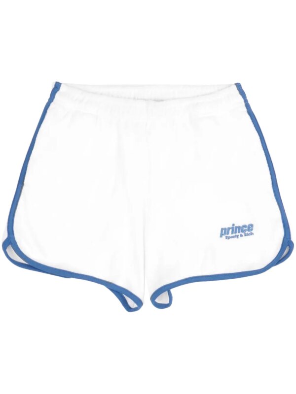 Sporty & Rich short Prince Sporty en coton - Blanc