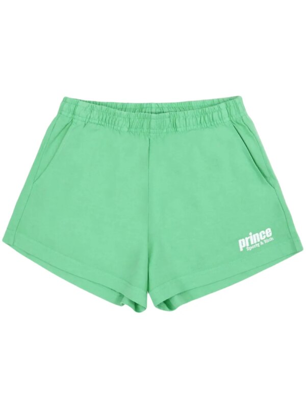 Sporty & Rich short Cursive Disco en coton - Vert