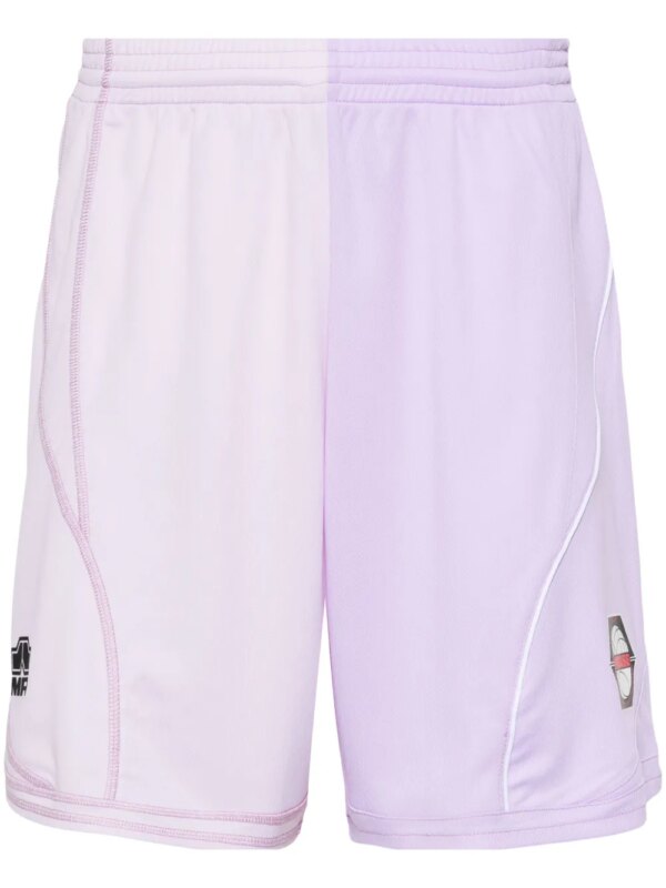 Martine Rose short de football Half and Half - Violet