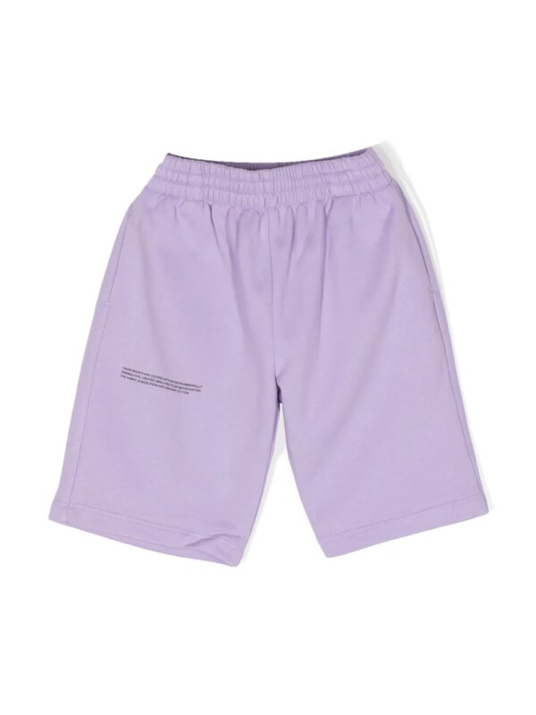 Pangaia Kids short de sport à imprimé graphique - Violet
