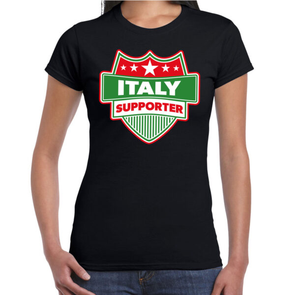 Italie / Italy supporter t-shirt zwart voor dames