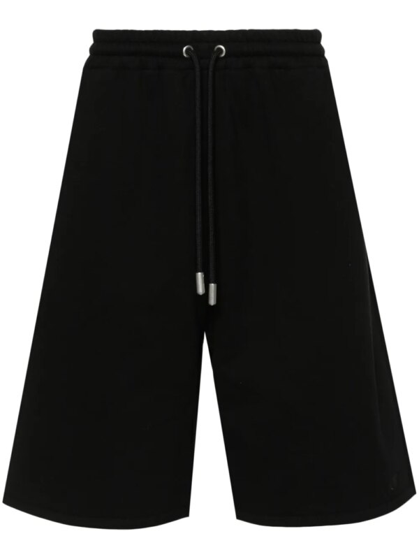 Off-White short en coton à logo brodé - Noir