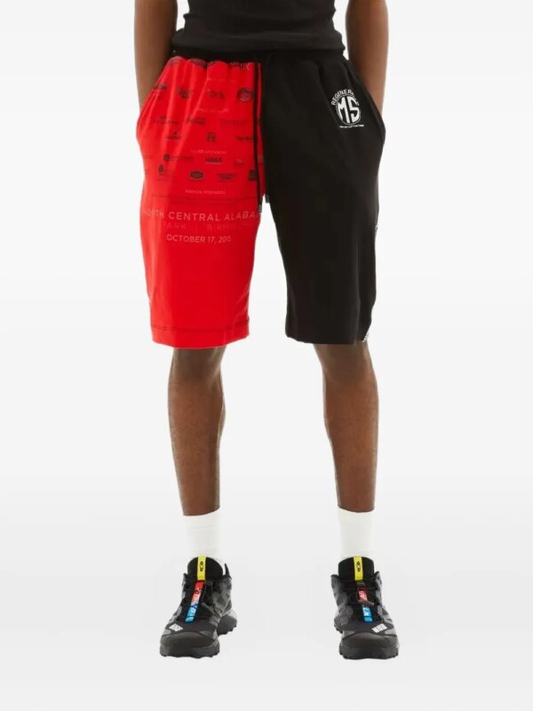 Marine Serre short de sport à imprimé graphique - Rouge