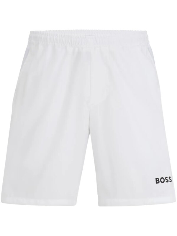 BOSS x Matteo Berrettini short à logo imprimé - Blanc