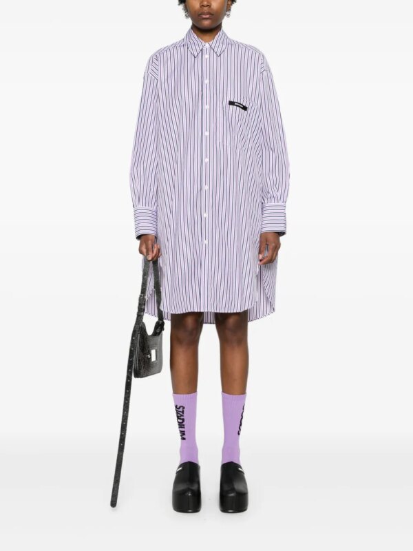 Palm Angels Gestreepte blousejurk - Paars