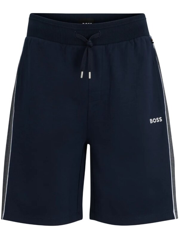 BOSS short de sport à logo brodé - Bleu