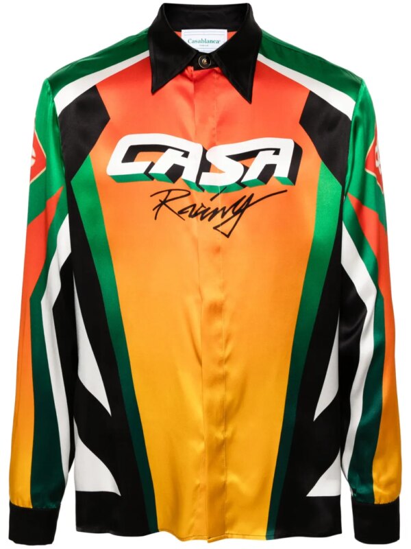 Casablanca chemise Moto Sport en soie - Orange