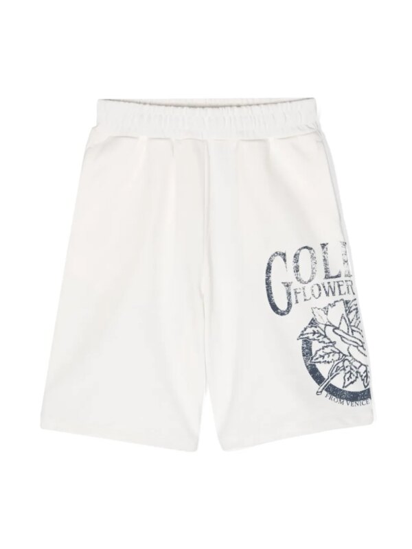 Golden Goose Kids short de sport à taille normale - Blanc