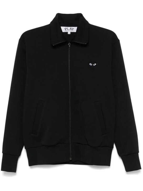 Comme Des Garçons Play veste zippée à imprimé cœur - Noir