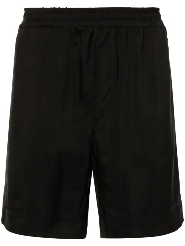 MSGM short de sport à logo brodé - Noir