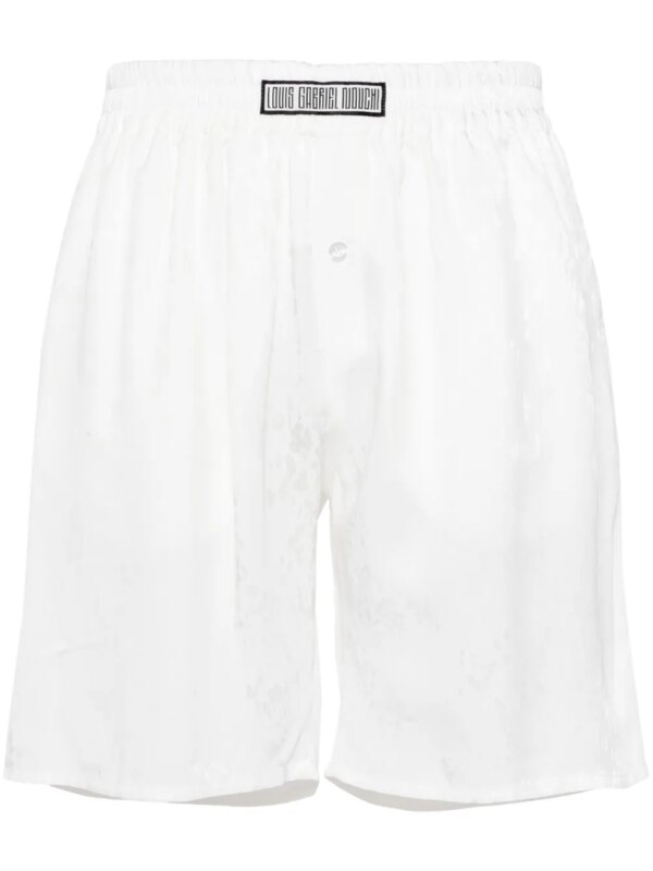 LGN LOUIS GABRIEL NOUCHI short à motif en jacquard - Blanc