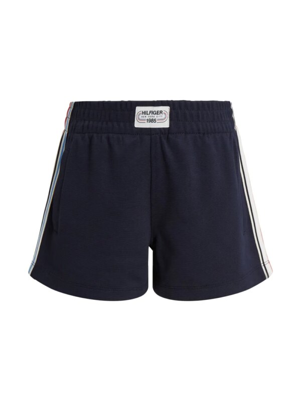 Tommy Hilfiger Junior short de sport à bande rayée - Bleu