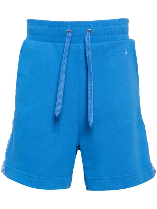 Moschino short de sport à logo imprimé - Bleu