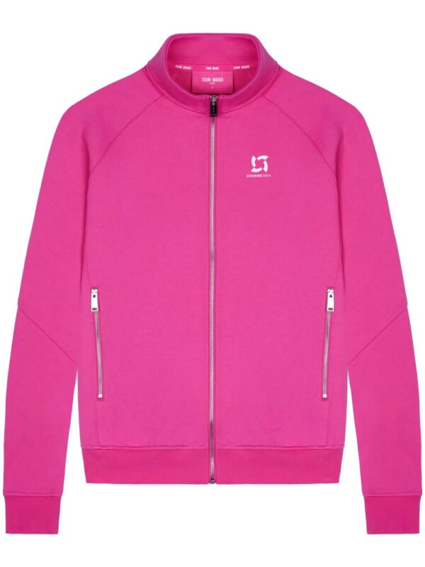 TEAM WANG design veste de sport zippée à logo imprimé - Rose
