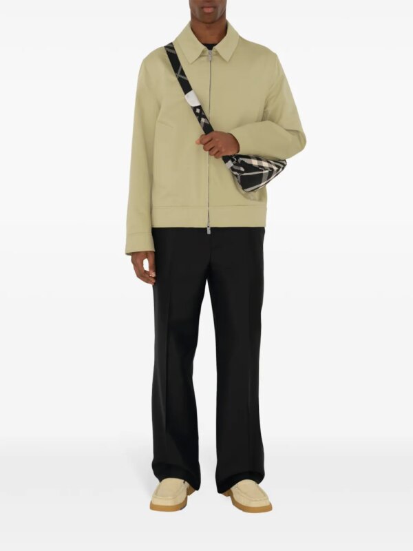 Burberry Shield kleine geruite messengertas - Zwart