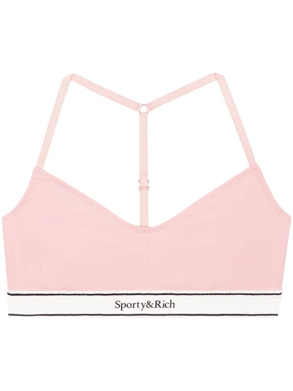 Sporty & Rich brassière de sport à logo - Rose