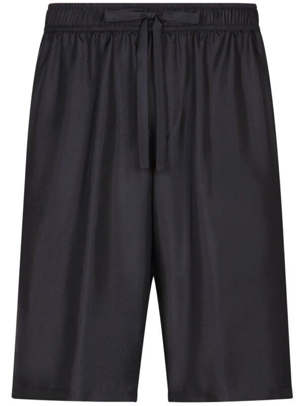 Dolce & Gabbana short de sport à broderies - Bleu