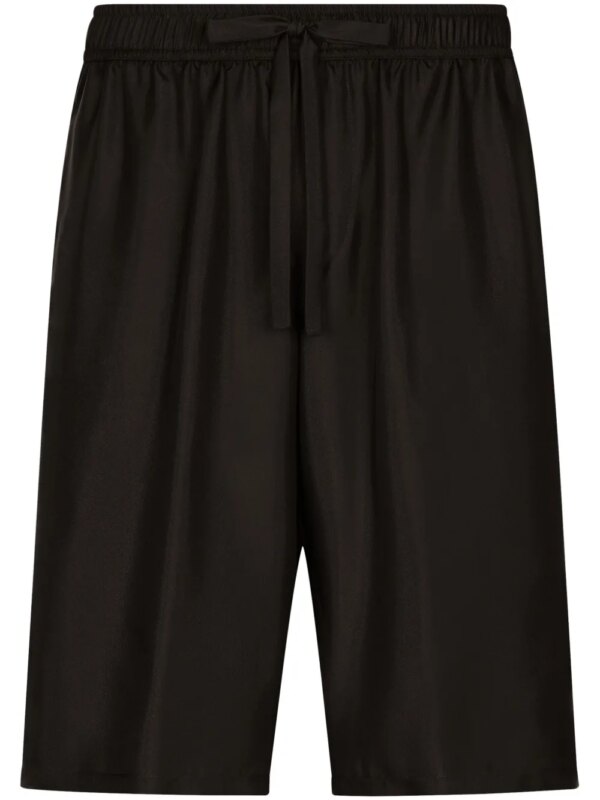 Dolce & Gabbana short de sport à broderies - Noir