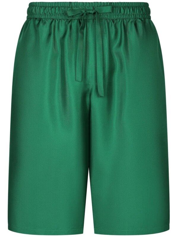 Dolce & Gabbana short de sport à broderies - Vert