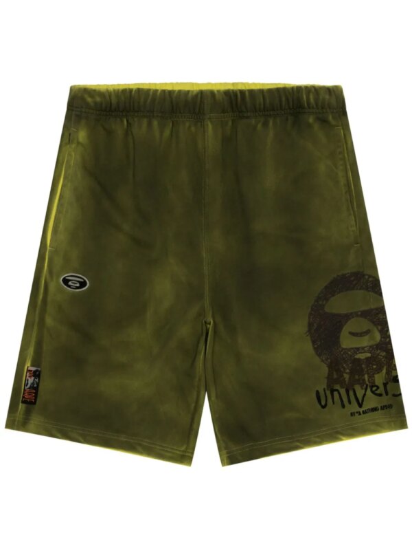 AAPE BY *A BATHING APE® short de sport à logo brodé - Vert