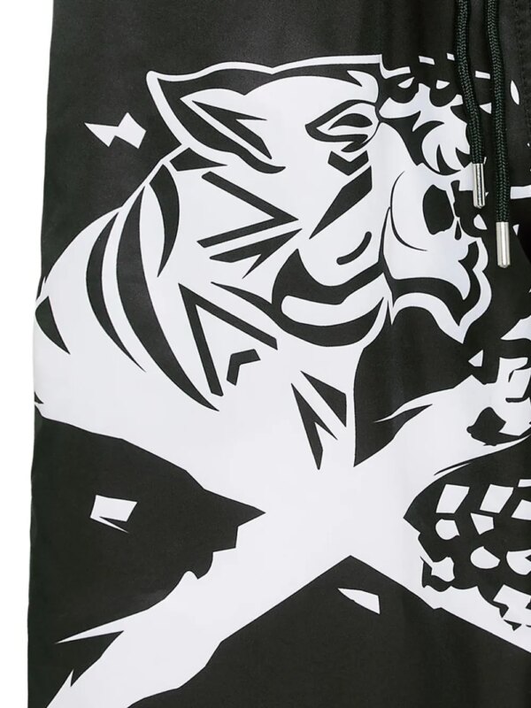 Plein Sport Zwembroek met tijgerprint - Zwart