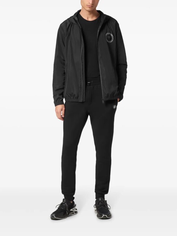 Plein Sport Carbon Tiger windjack met capuchon - Zwart