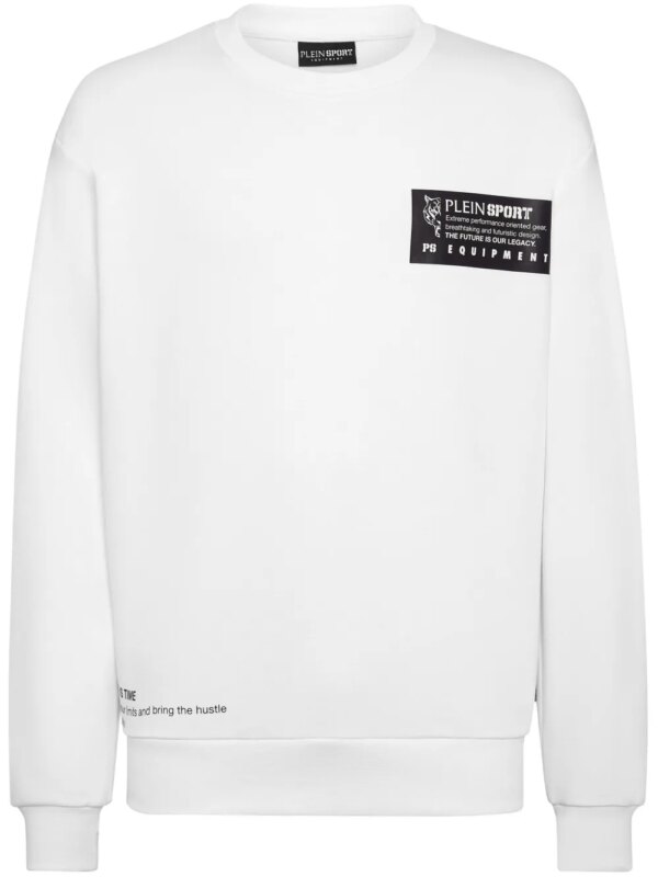 Plein Sport sweat à logo imprimé - Blanc