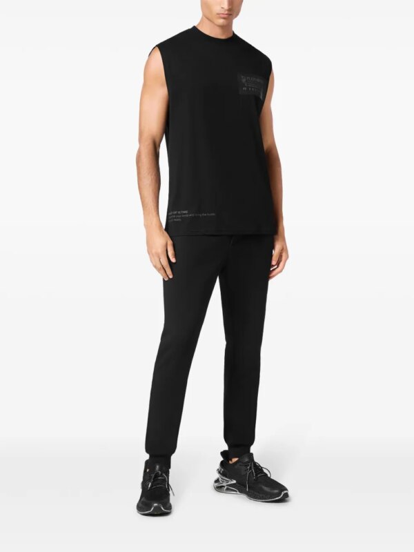 Plein Sport Mouwloos T-shirt - Zwart