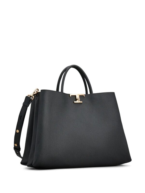 Tod's T Timeless leren shopper - Zwart
