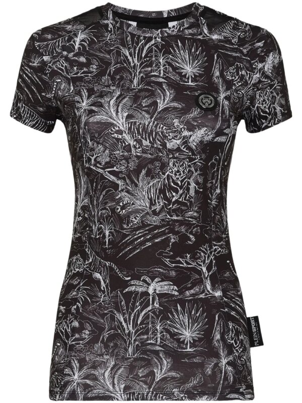 Plein Sport t-shirt à imprimé graphique - Noir